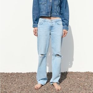 ZARA Mid Rise Straight Leg Jeans